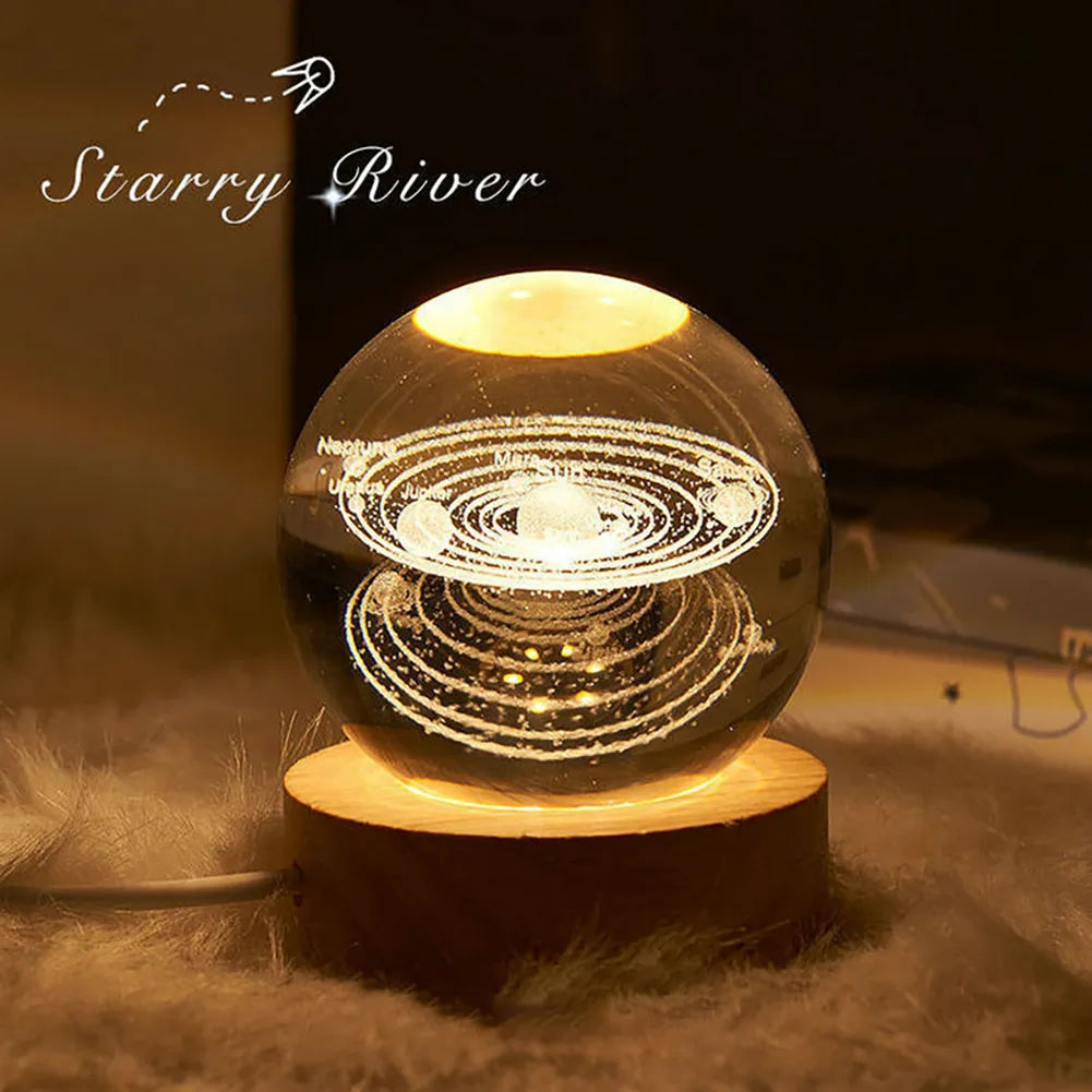 3d Crystal Ball Night Light