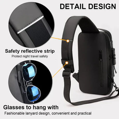 Multifunctional Chest Bag | Anti Theft Bag with USB Charging Port